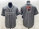 Men's Tampa Bay Buccaneers Gray Team Big Logo With Patch Cool Base Stitched Baseball Jersey,baseball caps,new era cap wholesale,wholesale hats